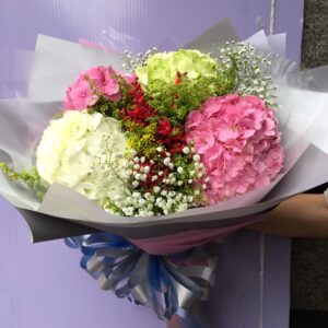 編號:B0010----繡球粉紫生日花束