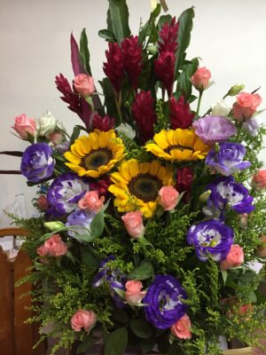 編號:F00017----財運高高敬神盆花