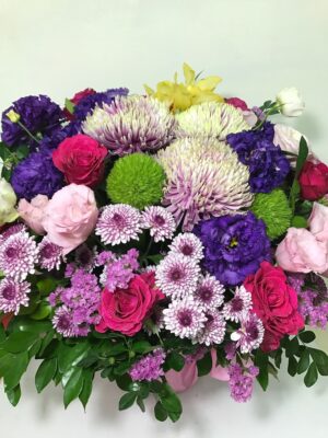 編號:F00022----七彩神仙花籃