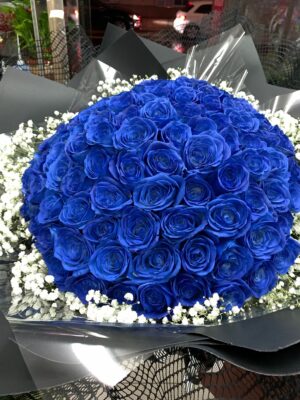 編號:I0014------99藍玫瑰花束