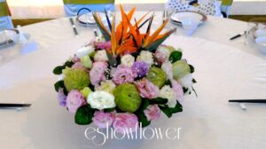 編號:C0019----圓桌盆花