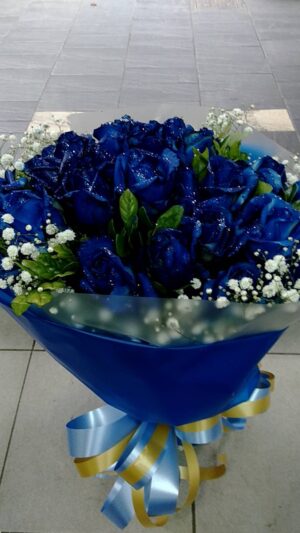 編號:B0002----藍色星辰玫瑰花束