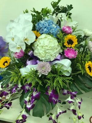 編號:F00012----繡球高雅敬神花籃