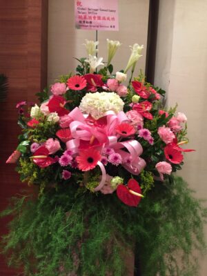 編號:A0049----粉緣高雅花籃